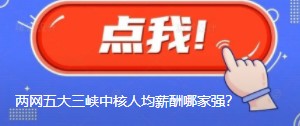 國(guó)網(wǎng)南網(wǎng)華能大唐國(guó)家能源三峽中核人均薪酬哪家強(qiáng)？