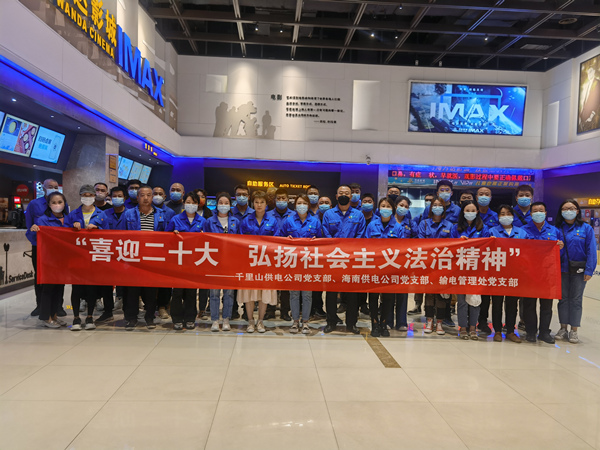 烏海供電公司多家黨支部聯(lián)合開展“喜迎二十大，弘揚(yáng)社會(huì)主義法治精神”主題觀影活動(dòng)