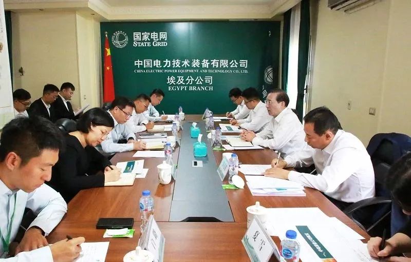 辛保安調研國網駐非辦、中電裝備埃及分公司