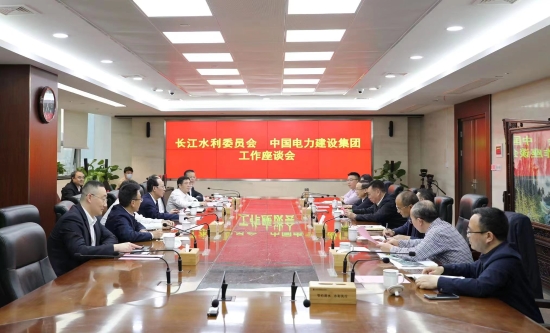 中國電建黨委書記、董事長丁焰章與長江水利委員會(huì)黨組書記、主任劉冬順會(huì)談