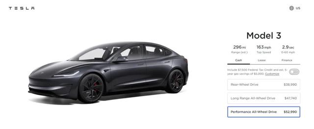 新款Model 3發(fā)布，約38萬元!特斯拉最新“成績單”公布!