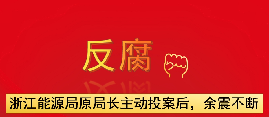 浙江能源局原局長(zhǎng)主動(dòng)投案后，余震不斷