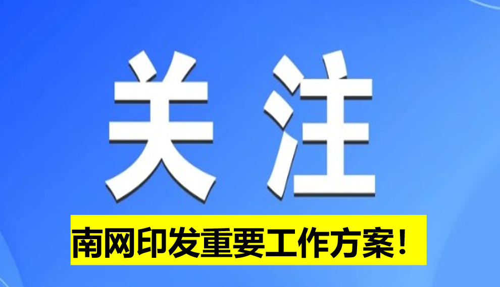 南網(wǎng)印發(fā)重要工作方案！